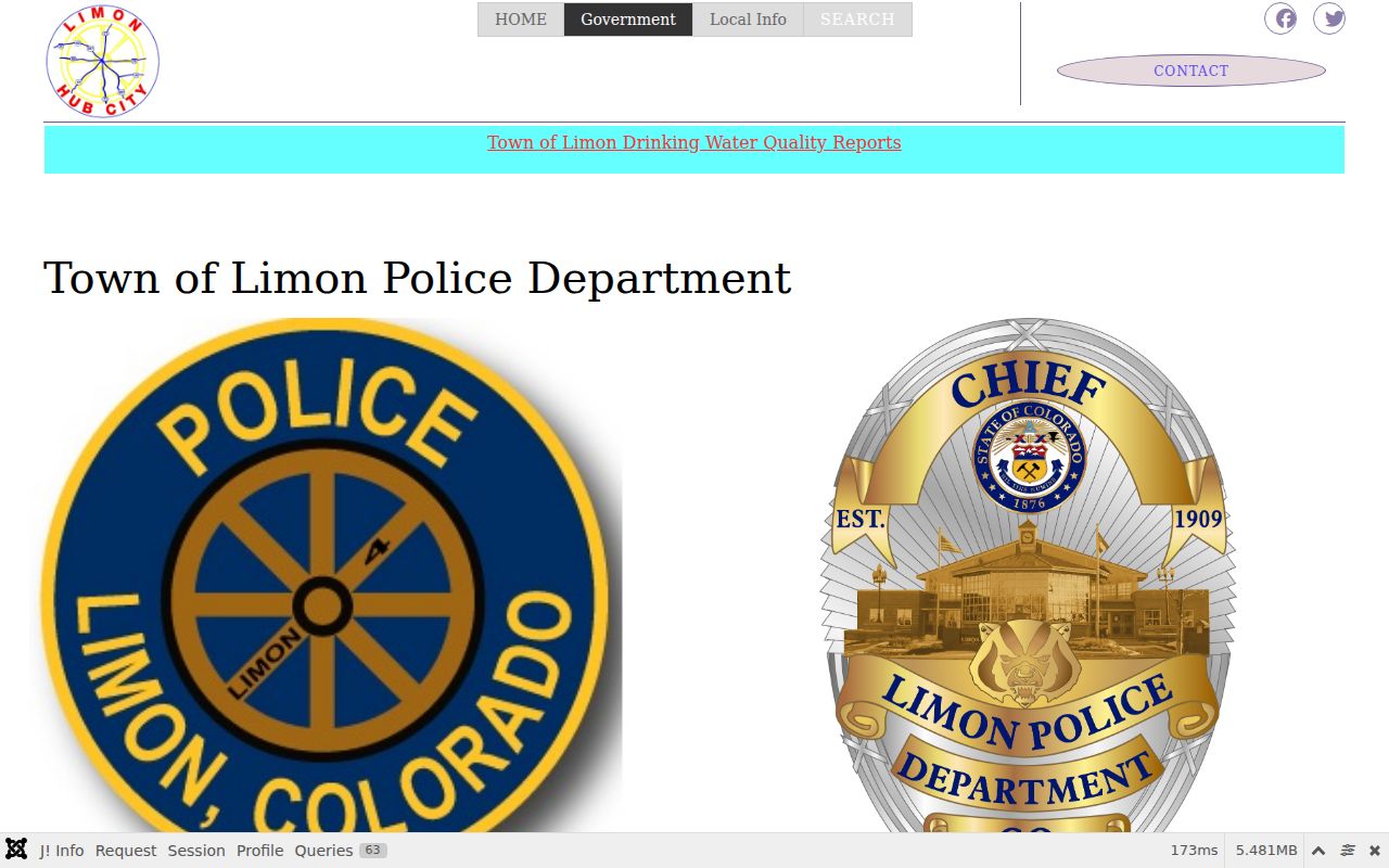 Limon warrant search routing through the Police Department